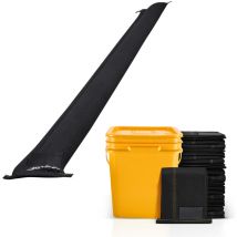Mophorn - Barrières anti-inondation 5 pi x 6 po (paquet de 10) avec seau - Votre défense fiable contre les inondations