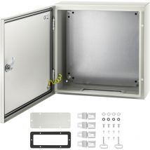 Mophorn - Boîtier en acier nema 16x16x6' Boîte électrique étanche à la poussière nema 4X, boîte de jonction intérieure/extérieure, acier, IP66, gris