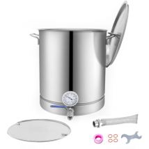 Bouilloire de brassage en acier inoxydable de 16 gallons, fond triple épaisseur, pot de brassage de bière, fournitures de brassage à domicile,