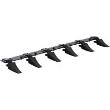 Bucket Tooth Bar, 48'', Heavy Duty Tractor Bucket 6 Teeth Bar for Loader Tractor Skidsteer, 4560 lbs Load-Bearing Capacity Bolt On Design, for