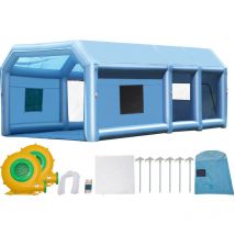 Mophorn - Cabina de Pintura Inflable 8,5 x 4,8 x 3,3 m con Potentes Sopladores de 950 W+750 w y Sistema de Filtro de Aire, Cabina de Pintura portátil