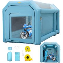 Mophorn - Cabine de peinture gonflable portable 13 x 8 x 8ft, Tente de peinture pour voiture avec système de filtration d'air et 2 ventilateurs,
