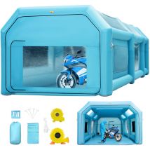 Cabine de peinture gonflable portable, cabine de peinture gonflable 20x10x8.2ft, tente de peinture automobile avec système de filtration d'air et 2