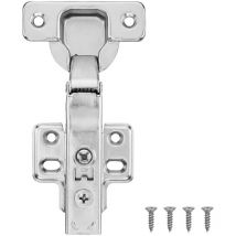 Mophorn - Cabinet Hinges - 60 Packs, Full Overlay, 100 Degree Opening, Soft Close for Frameless Cabinets with Mounting Screws