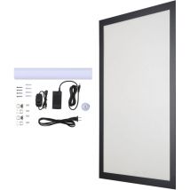 Cadre d'affiche led 24 x 36 pouces, caisson lumineux en aluminium noir, affichage publicitaire mural, formats horizontaux/verticaux - Mophorn