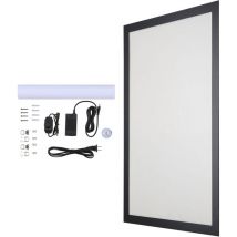 Cadre d'affiche led 27' x 40', caisson lumineux en aluminium noir, affichage publicitaire mural, orientation horizontale/verticale - Mophorn