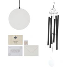 Mophorn - Carillons éoliens pour extérieur, 1677 mm, 6 tubes, ton profond, noir, décoration extérieure