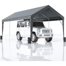 Mophorn - vevor Carport Auvent pour Voiture, Abri de Garage Exterieur 3x6 m avec 8 Poteaux Renforces et 4 Sacs Lestes, Resistant aux uv, Etanche,