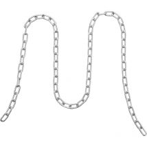 Catena a maglie in acciaio al carbonio zincato, 5,1 mm x 3,04 m, capacita di carico 1000 libbre, due connettori rapidi, catena per traino,