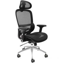 Mophorn - Chaise de bureau en maille chaise de bureau à dossier haut réglable avec support lombaire et tête, angle et hauteur réglables, chaise de