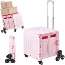 Mophorn - Chariot utilitaire pliable, chariot à roulettes portable pliable de 65 l. Équipé de roulettes pour monter les escaliers et de roulettes