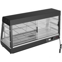 Mophorn - Chauffe-plats commercial à 3 niveaux, chauffe-plats 1500 w avec lumière, étagère réglable et affichage de la température, chauffage à la