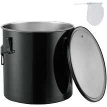 VEVOR Secchio per Grasso di Friggitrice, Contenitore per Smaltimento Olio da 8 Gal Secchio per Olio per Friggitrice in Acciaio Inox Contenitore per