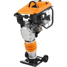 Mophorn Compacteur à vérin sauteur - Pilonneuse vibrante de 6,5 CV avec moteur de 196 cm3, force d'impact de 3 600 lb, profondeur de compactage de 26