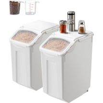 Mophorn - Conteneur de stockage de riz, capacité de 4,5 gallons/20 l x 2, grand distributeur de nourriture pour chien, idéal pour stocker des