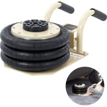 Mophorn - Cric pneumatique, sac triple de 3 tonnes/6600 lb, hauteur de 17,7 pouces, 6 tuyaux en acier, cric de levage pneumatique rapide 3-5 s avec