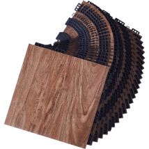 Mophorn - Dalles de danse, 12,4 x 12,4 po, 25 pièces, revêtement de sol de danse emboîtable, plancher d'entraînement portable rembourré (grain de