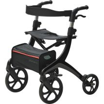 Mophorn Déambulateur pliable pour personnes âgées et adultes, déambulateur léger en aluminium avec siège et poignée réglable, déambulateur extérieur