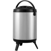 Distributeur de boissons isotherme en acier inoxydable , 1,5 gallon (6 litres), serveur de boissons chaudes et froides thermiques avec poignée à