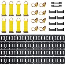 Mophorn - e Track Tie Down Rail Kit, 30PCs, 5' e Track Rails, Enclosed Cargo Trailer