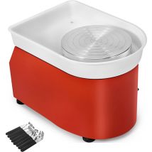 Mophorn Elektrische Töpferscheibe, 25 cm, Keramikmaschine, 280 W, DIY-Kit mit Formwerkzeugen für die Arbeit mit Ton