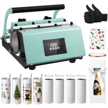 Mophorn - Ensemble de presse à chaud et de gobelets à sublimation Tumbler - Kit complet