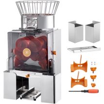 Extracteur de jus d'orange commercial 120 w, extracteur de jus en acier inoxydable à alimentation automatique. Extrait le jus à un rythme rapide de