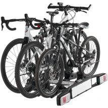 Fahrradträger, Zusammenklappbarer Und Abschließbarer Fahrradträger, Passend Für 5-cm-empfänger, Transportiert 3 Fahrräder Mit Rücklicht, 65 Kg 