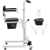 Mophorn - Fauteuil de transfert électrique pour patient, siège et bassin séparés à 180°, chaise percée de salle de bain avec roulettes pivotantes