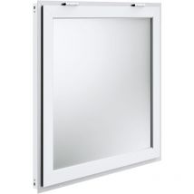 Fenêtre de concession 36x36, fenêtre de service en alliage d'aluminium avec porte à auvent et crochet de traction, ouverture jusqu'à 85°, idéale pour