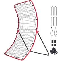 Filet de rebond pour baseball et softball , 4 x 5,5 pi, PitchBack Trainer avec cible, filet de rebond tous angles pour Grounders et Pop Flies, idéal