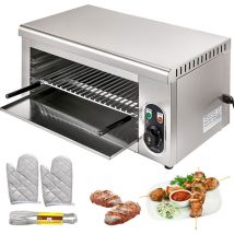 Mophorn - Salamander Oven Adjustable Grid Electric Cheese Melter 2000W Stainless Steel Raclette Grill 50-300°C Infrared Broiler Wall Mounted for Home