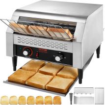 Mophorn - vevor Grille-Pain a Convoyeur Commercial 450 Tranche par Heure Toaster Grille Pain Inox 2600W 7 Reglages de Vitesses avec Ramasse-Miettes