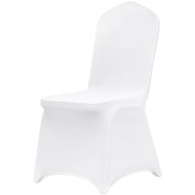 Housses de chaise pliantes en élasthanne extensible , ajustement universel, amovibles et lavables. 30 pièces blanches pour les occasions allant des