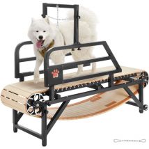 Mophorn - Hundelaufband für mittelgroße Hunde, 100 kg Tragkraft, nicht elektrisch,Kohlenstoffstahl + Massivholz
