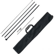 Mophorn - Kit de mât à drapeau à plumes - 16,3 pieds Mât à drapeau swooper. Idéal pour la publicité extérieure d'entreprise. Livré avec un piquet de