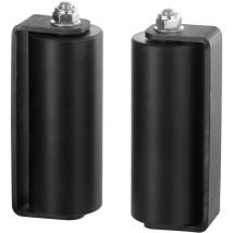 Mophorn - Kit de portail coulissant, kit de quincaillerie pour portail roulant de 6 po avec support de type c. Rouleaux de portail coulissant