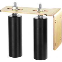 Kit de portail coulissant, quincaillerie de portail roulant de 6 po avec support en l, rouleaux réglables, rouleau de guidage robuste pour portails
