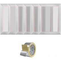 Mophorn - Kit de sérigraphie 6 cadres en aluminium pour sérigraphie, 10 x 14 pouces avec 110 mailles en nylon haute tension et ruban d'étanchéité