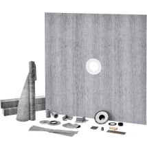 Mophorn - Kit de seuil de douche , 1828 x 1828 mm. Kit de receveur de douche avec bride centrale en abs de 50,8 mm. Grille en acier inoxydable de