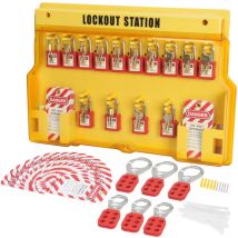 Mophorn - Kit de verrouillage et d'étiquetage électrique 60 pièces, station de verrouillage de sécurité avec cadenas, moraillons, étiquettes,
