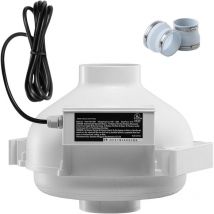 Mophorn - Kit d'installation de ventilateur de radon de 4 à 4,5 pouces, kit de système d'atténuation du radon silencieux de 190 pi3/min avec