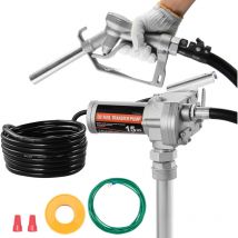 Kraftstofftransferpumpe, elektrische Dieseltransferpumpe 12 v dc 15 gpm 1/5 ps mit langem Einlass- und Auslassschlauch, automatisch abschaltende