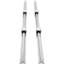 Mophorn - Linear Guide Rail Set, SBR20 1000mm, 2 pcs 39.4 in/1000 mm SBR20 Rails & 4 pcs SBR20UU Slide Blocks, Linear Rails Bearings Kit for cnc