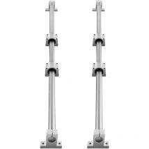 Mophorn - Linear Guide Rail Set, SFC20 1000mm, 2 pcs 39.4 in SFC20 Rails, 4 pcs SC20 Blocks, 4 pcs Rail Supports, cnc Automated Machines Kit
