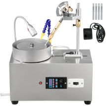 Mophorn Machine à facettes pour pierres précieuses de 6 pouces, polisseuse de bijoux, coupe-roche, meuleuse lapidaire, polisseuse avec pompe à eau,