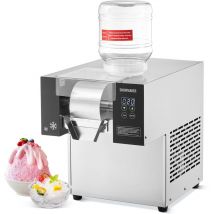 Mophorn - Machine à glace commerciale en flocons de neige - 375 lb/24 h, acier inoxydable, refroidissement rapide, idéale pour les cafés et les