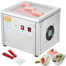 Mophorn - vevor Machine a Glace Roulee 28x24x2 cm, Plancha a Glace Roulee en Inox Alimentaire, Machine a Rouler la Glace Commerciale, avec