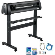 Mophorn - Machine de découpe de vinyle 28', traceur d'alimentation papier, force et vitesse réglables, écran lcd, kit de création d'enseignes,