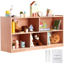 Mophorn - Meuble de rangement mobile à plateau Cubby de . Étagère à 5 compartiments. Rangement à 2 étagères. Pour la maison, la garderie, l'école